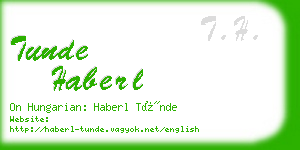 tunde haberl business card